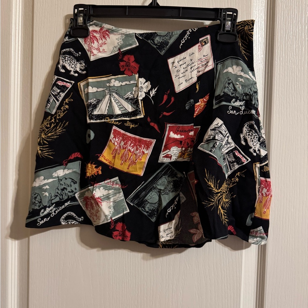 Reformation Black Postcard Skirt